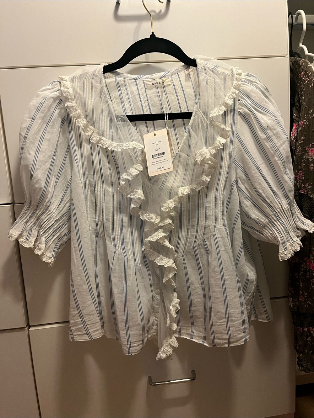 Doen Henry Top in Saint Aurelie Stripe NWT size small